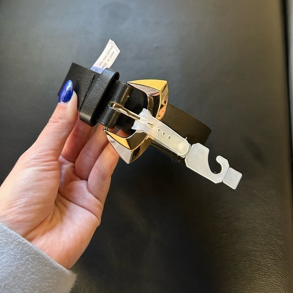 Accessories - Black Belt with Gold Buckle